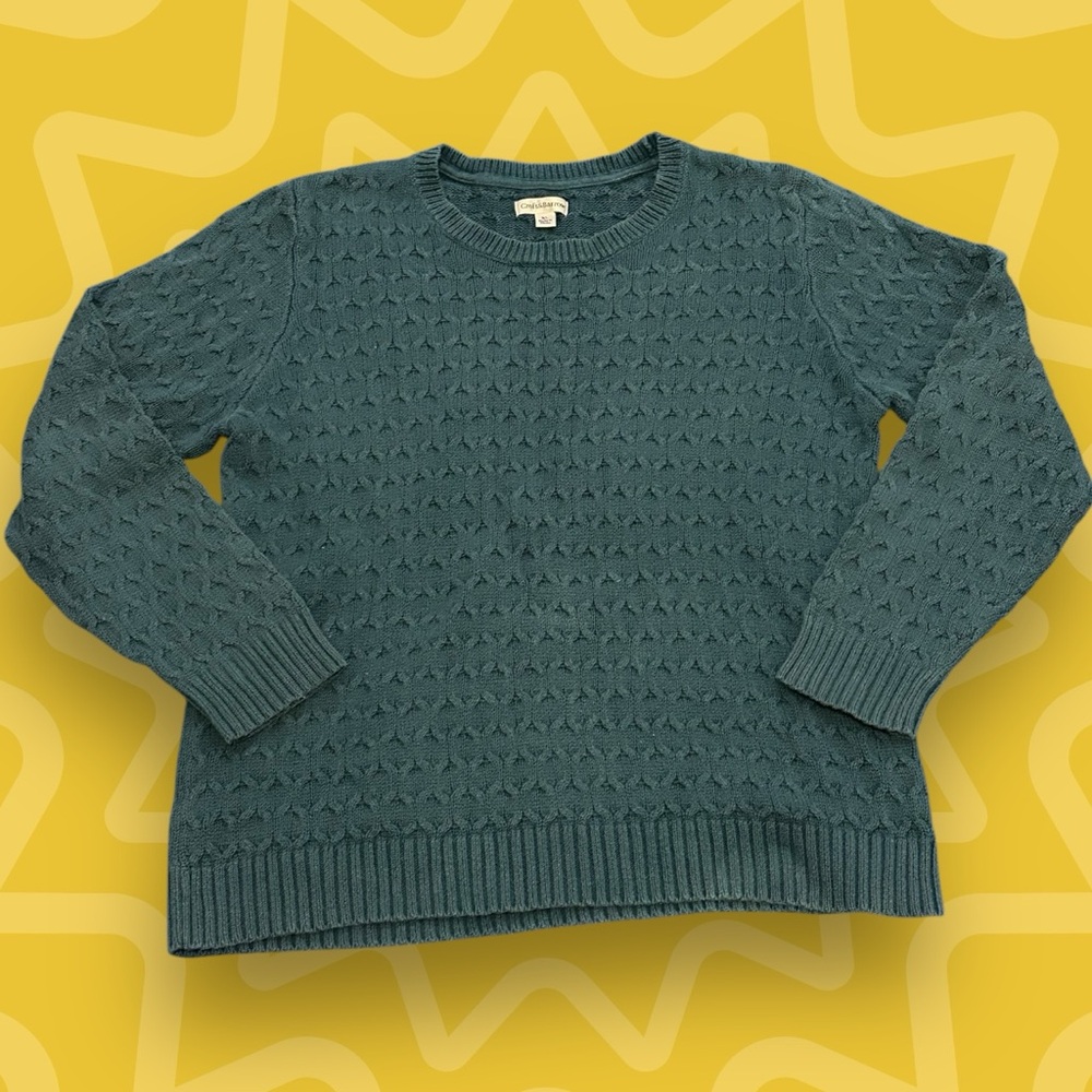 Croft & Barrow Legion Blue Long Sleeve Cable Knit Sweater, Size XL